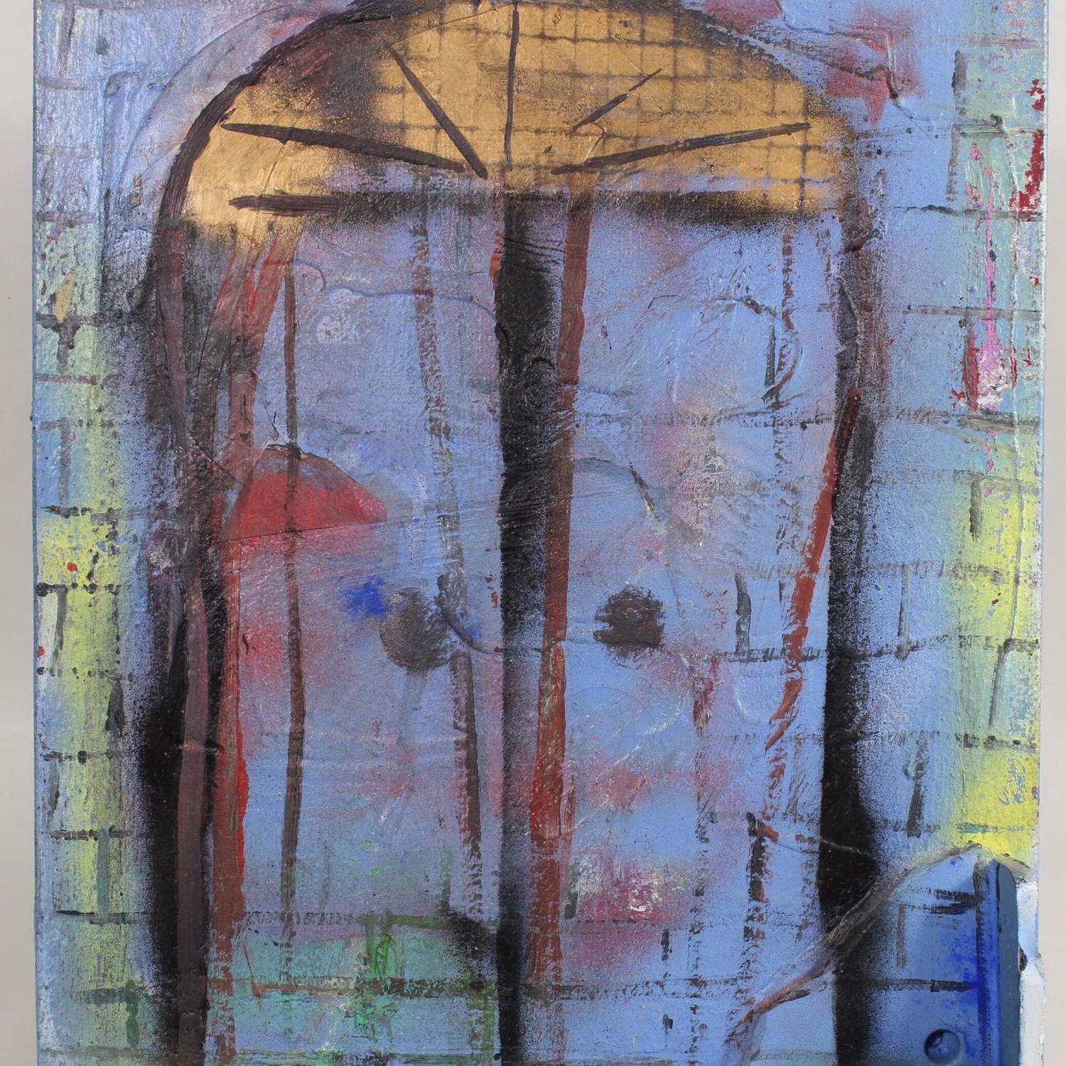 Giosetta Fioroni, L'angolo, 1999, tecnica mista su tela, mixed media on canvas, 50 x 40 cm, FIORTM0058