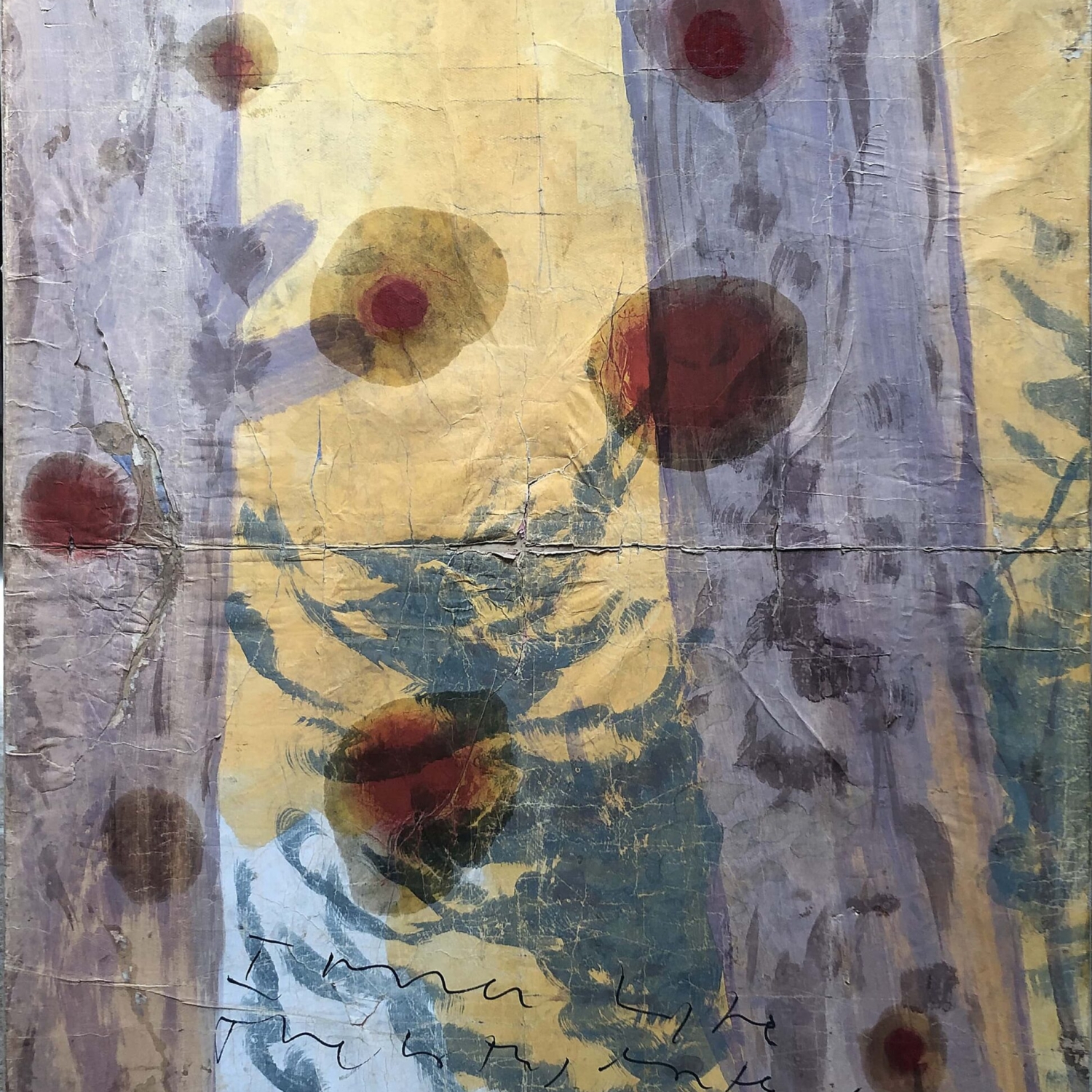 Luca Caccioni, Lotophagie, 2008, pigmenti, olio di papavero su carta e tela, pigments, poppy oil on paper and canvas, 126,5x92 cm, CACCTM0051