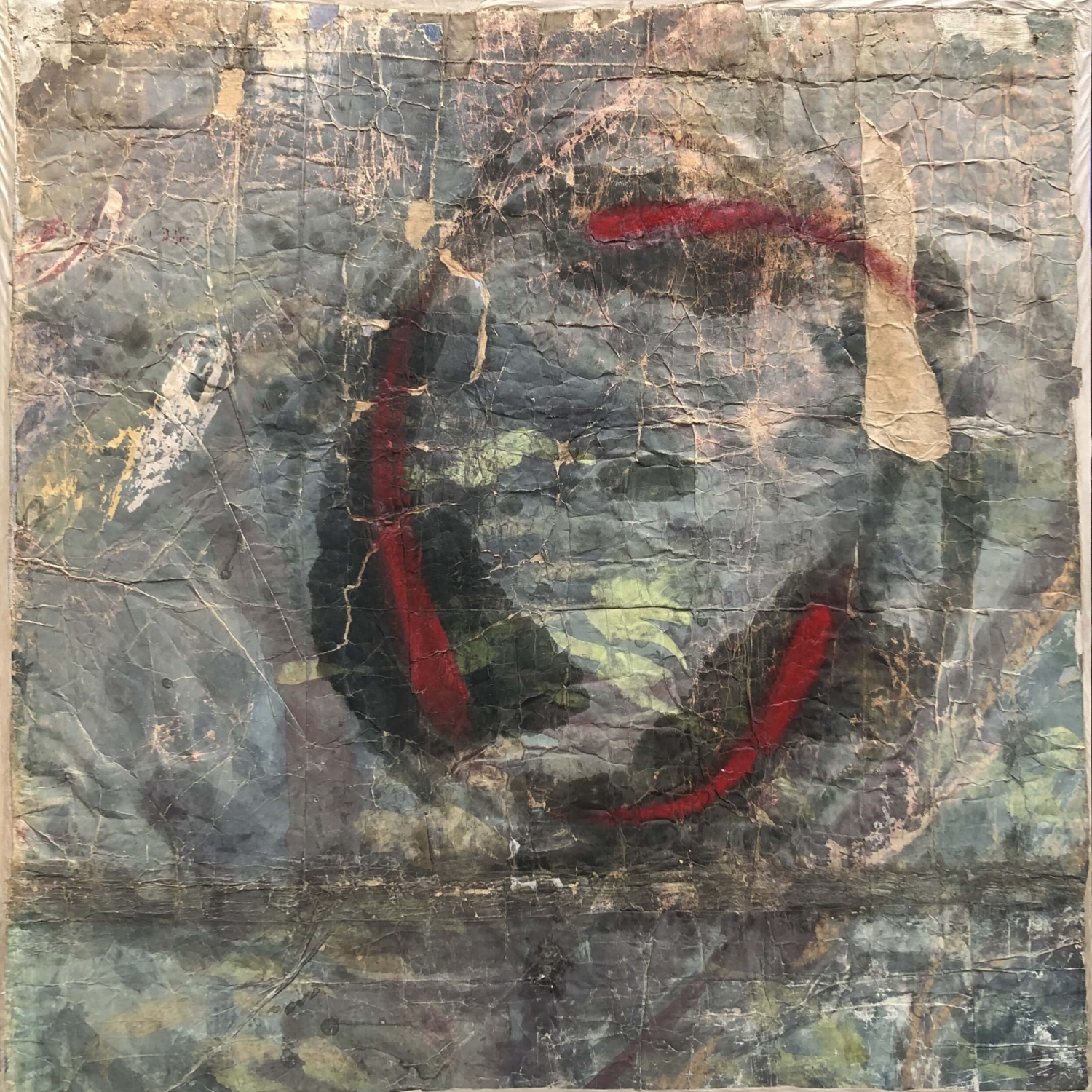 Luca Caccioni, Lotophagie, 2011/2012, pigmenti, olio di papavero su carta e tela, 93x91 cm, CACCTM0105