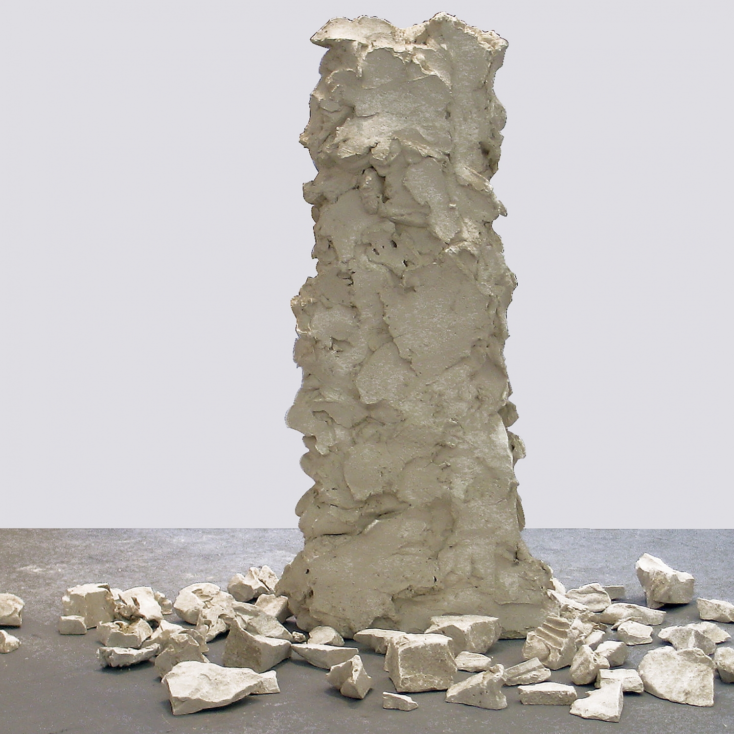 Paolo Icaro, Unfinished pack, gesso, chalk, 105x80x50 cm, ICAROSC0020