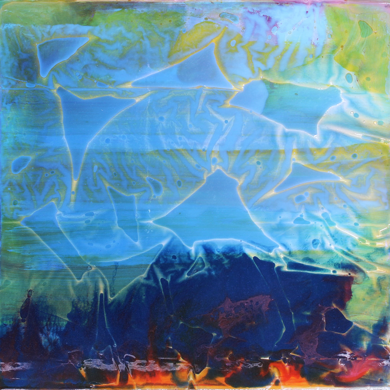 David Lindberg, Dark Sky, 2019, resina epossidica, fibra di vetro, schiuma, pigmenti, epoxy resin, fiberglass, foam, pigments, 70x70 cm, LINDTM031