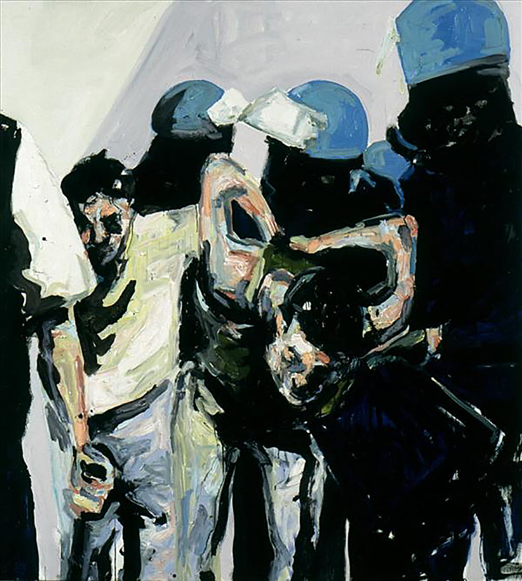 Paolo Maggis, Monitor, 2005, tecnica mista su tela, mixed media on canvas, 200x180 cm, MAGTMB020202