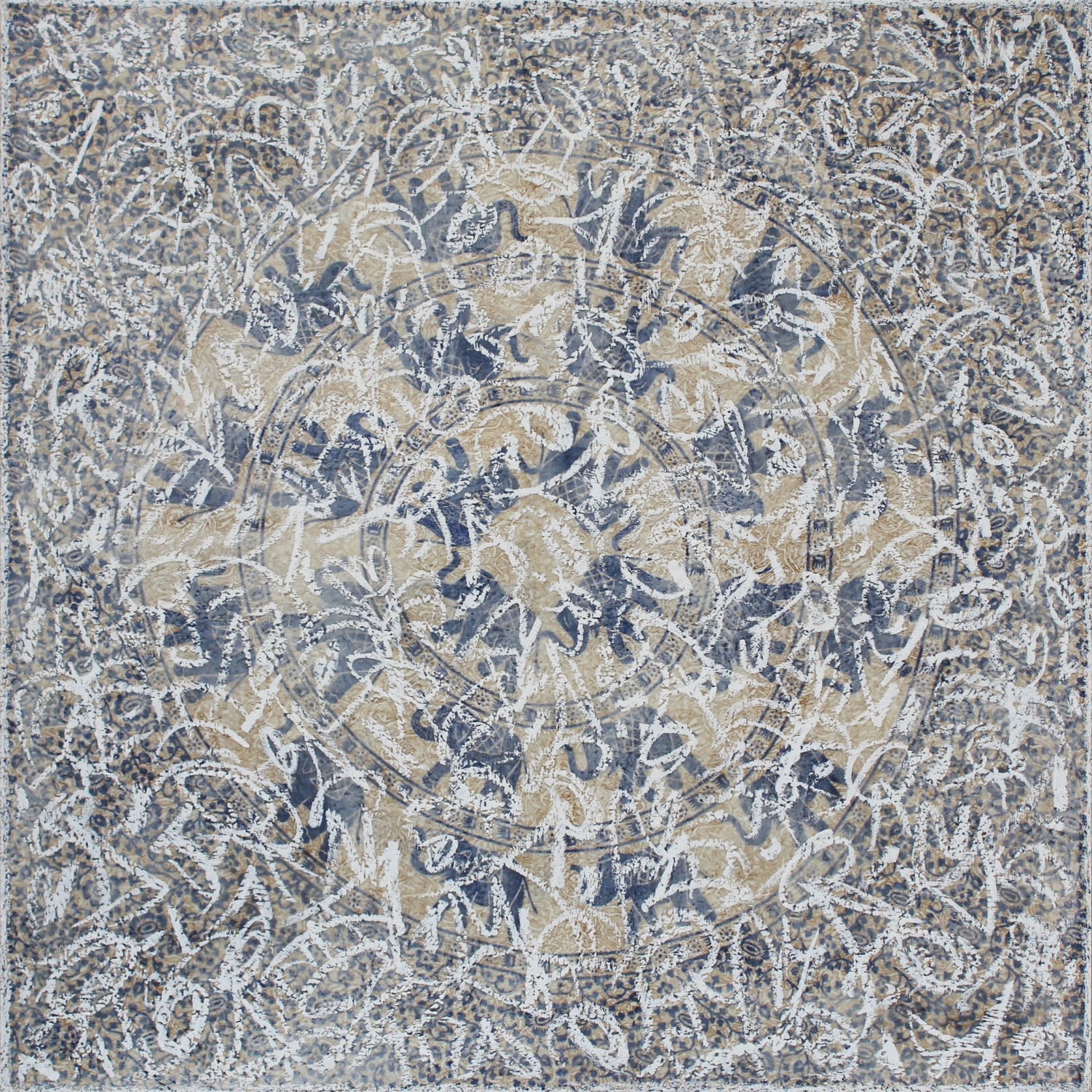 Sergi Barnils, Blanquina, 2016, tecnica mista su tela, mixed media on canvas, 150,0 x 150,0 cm, BARTM1195