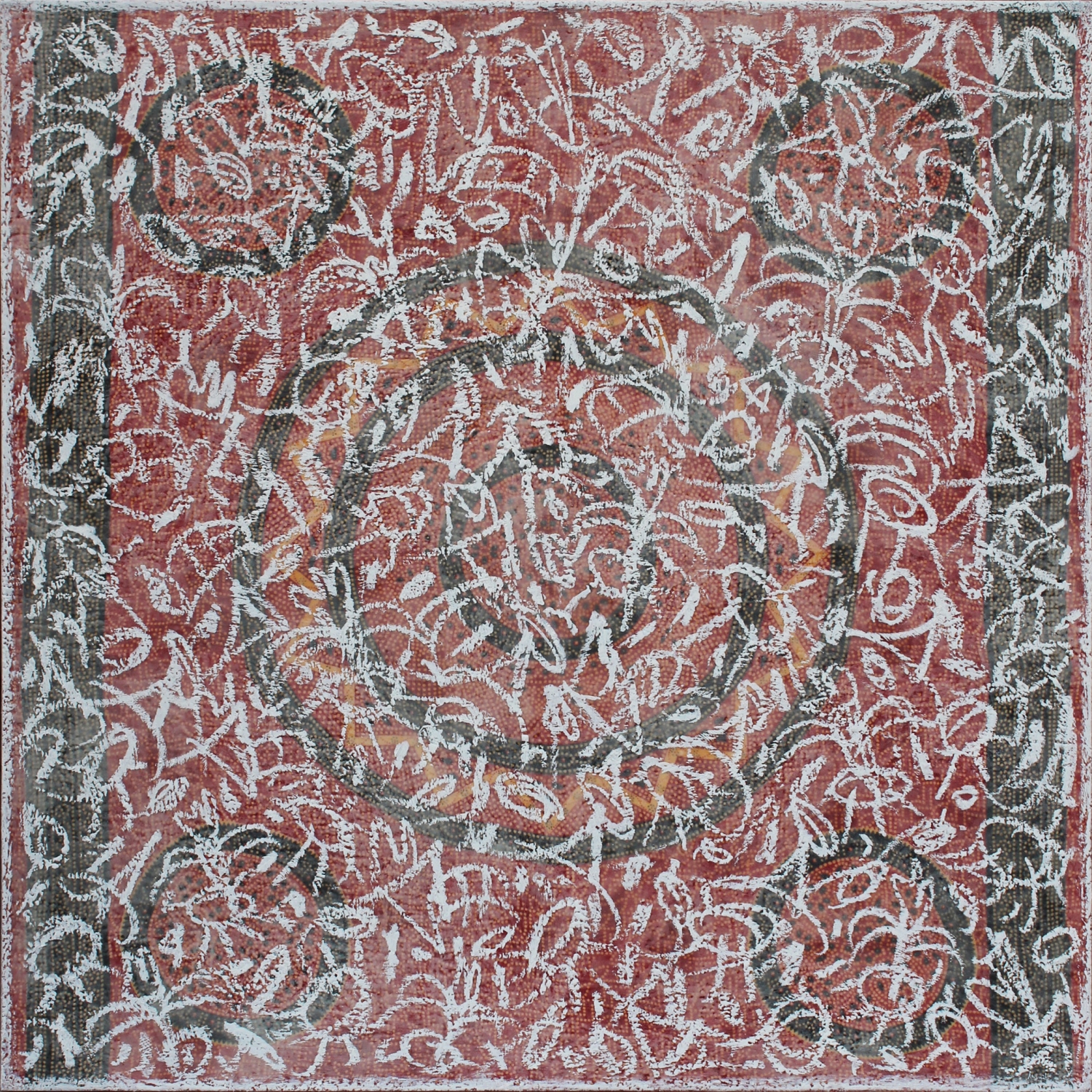 Sergi Barnils, Blanquina, 2016, tecnica mista su tela, mixed media on canvas, 150,0 x 150,0 cm, BARTM1196