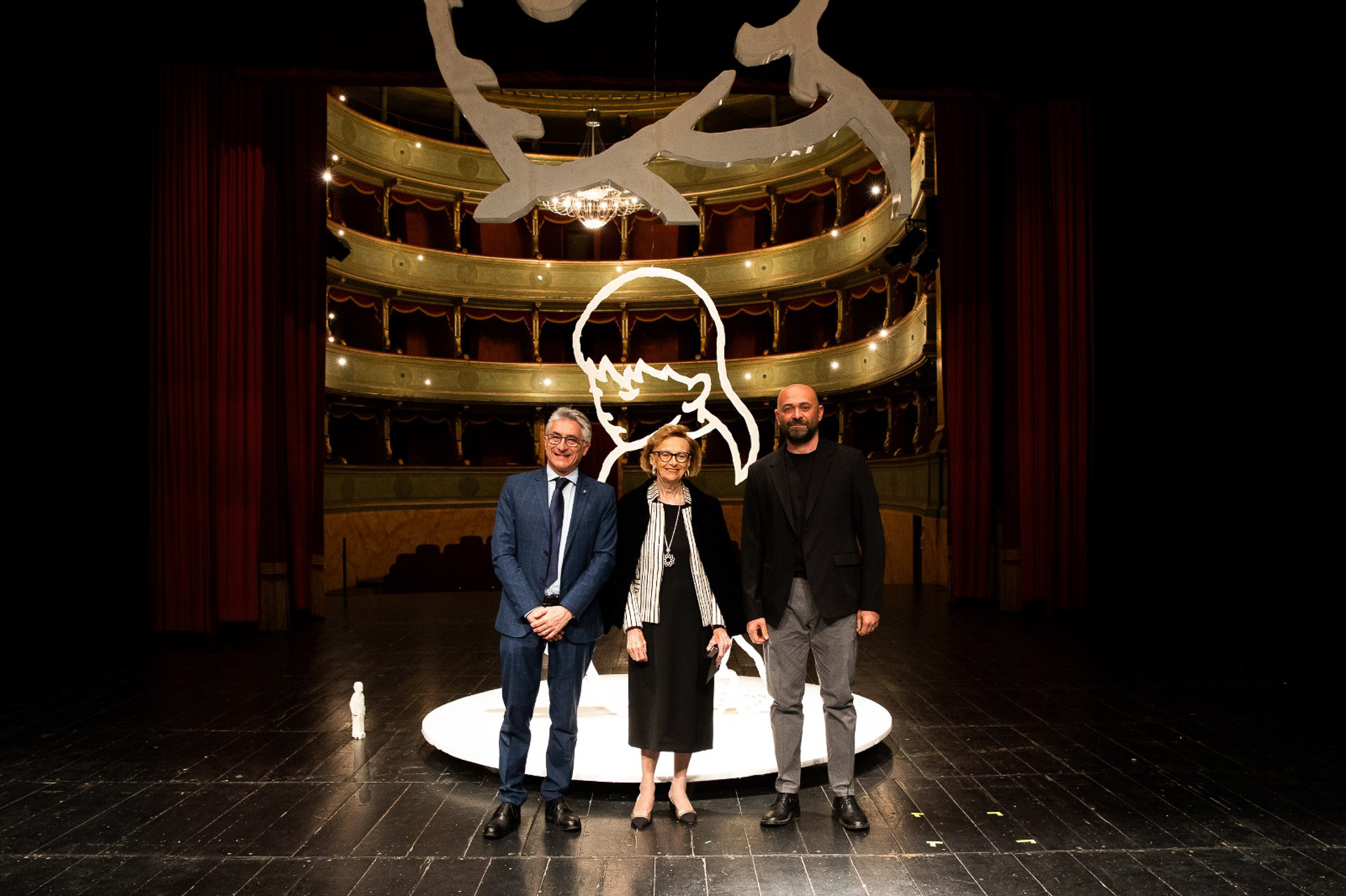 Carlo Bo, sindaco e la Signora Ferrero con V.Berruti
