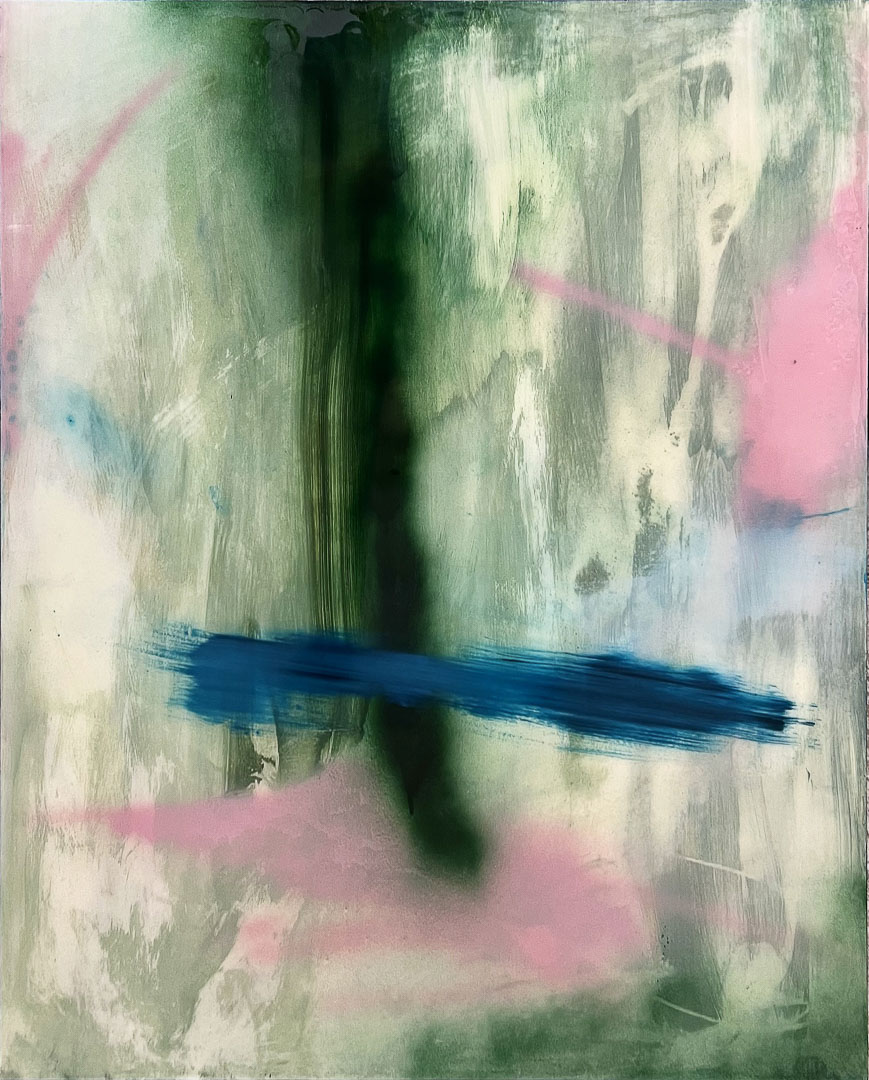Elisa Grezzani - Il pino 2023 - Tecnica mista su tavola - 111 x 90 cm - GREZTM016