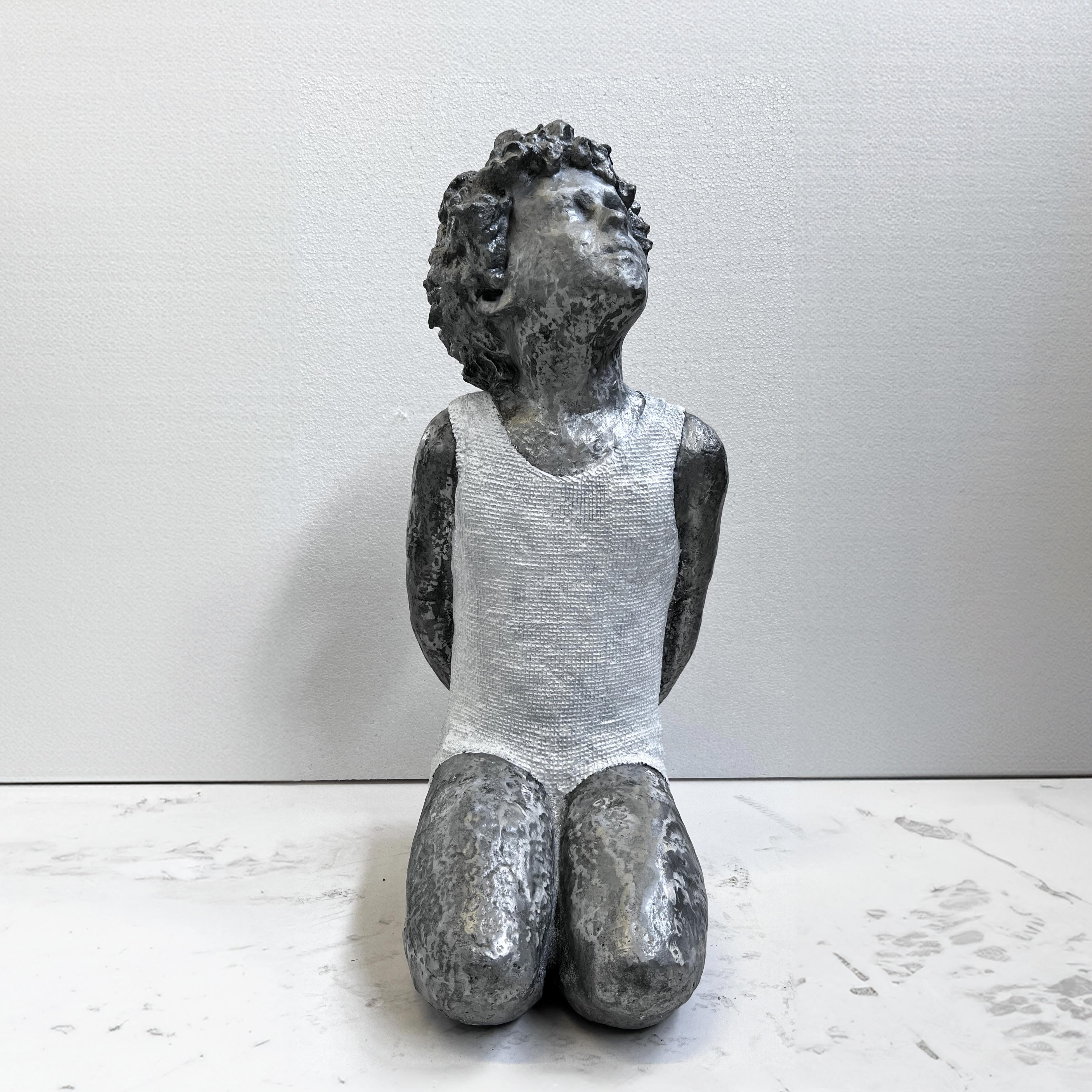Valerio Berruti, Aurora #3, 2023, scultura in alluminio con juta dipinta, 71 x 30 x 42 cm, BERSC1571