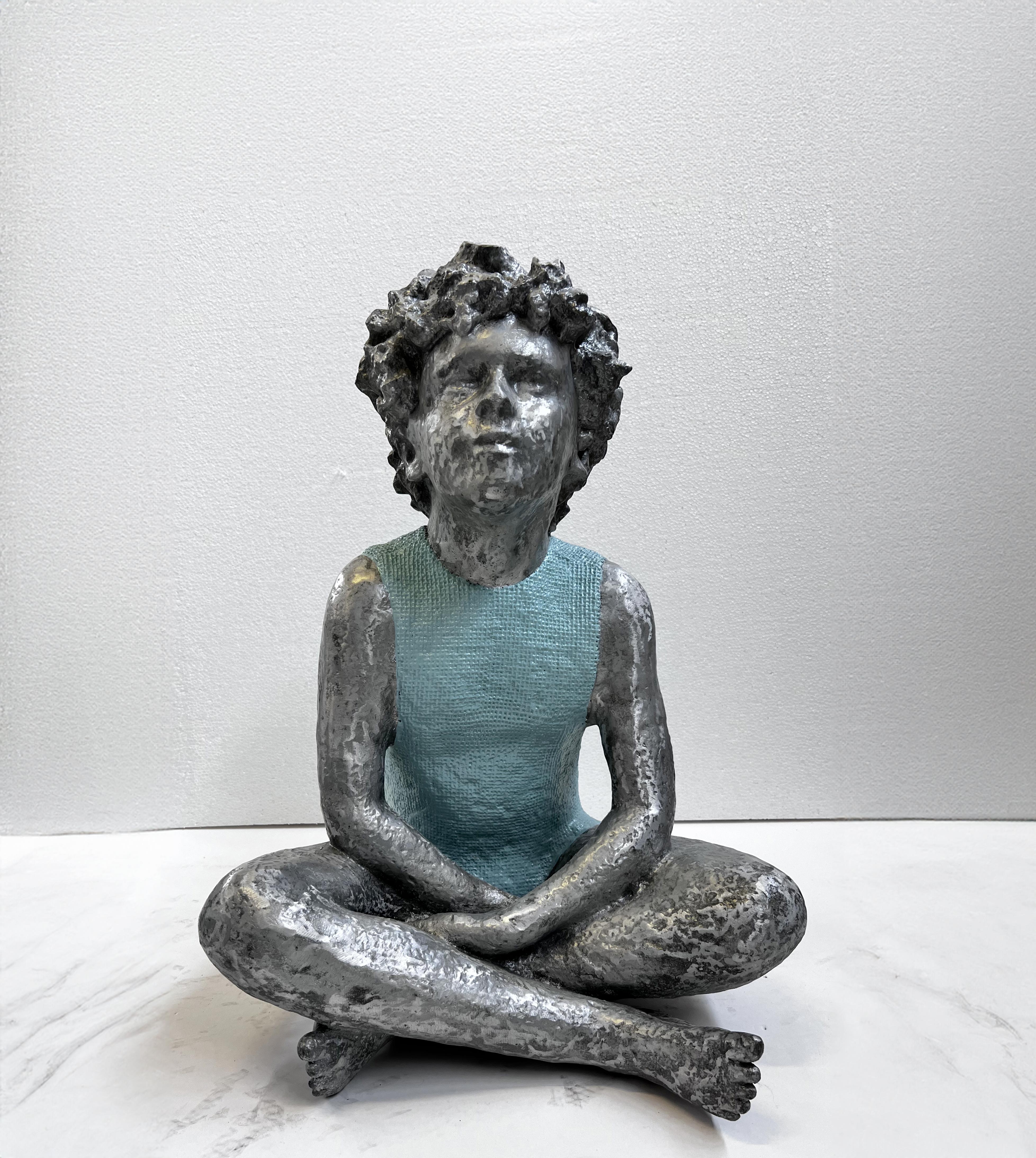 Valerio Berruti, Aurora #3, 2023, scultura in alluminio con juta dipinta, 71 x 30 x 42 cm, BERSC1571