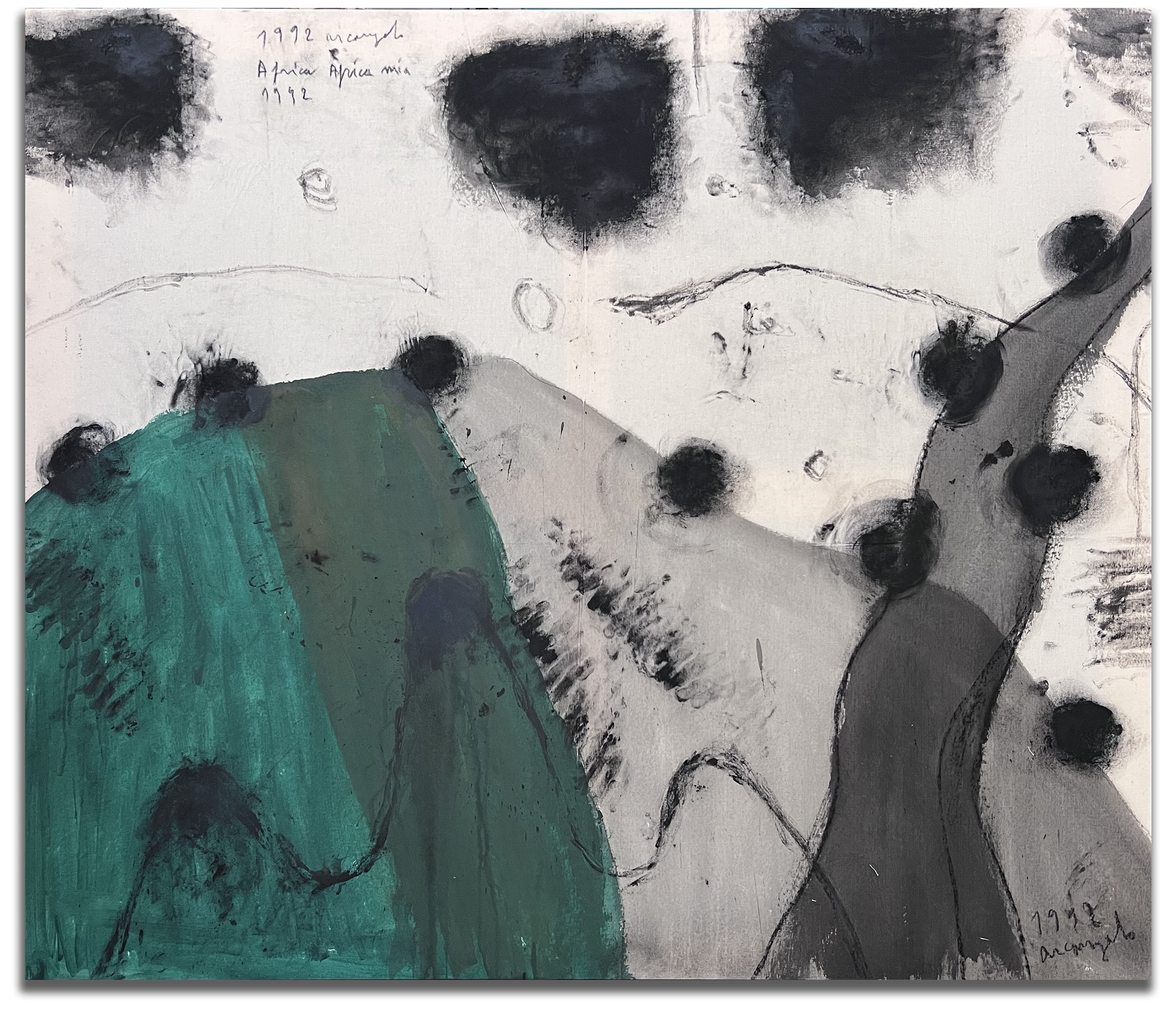 Arcangelo, Africa Africa mia, 1992, tecnica mista su tela, mixed media on canvas, 130 x 151 cm, ARCTM0284