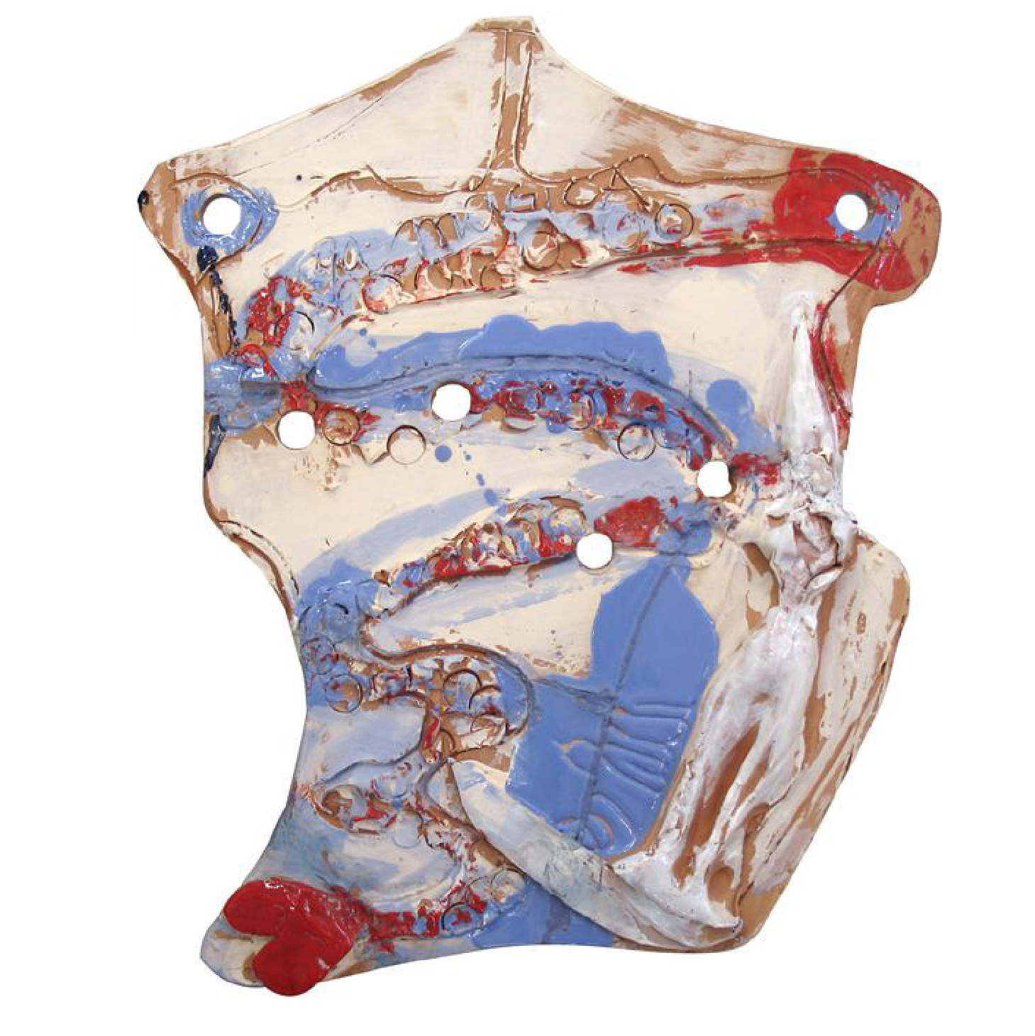 Giosetta Fioroni, La fuga magica, 2007, maiolica smaltata, Bottega Gatti Faenza, Enamelled majolica, Bottega Gatti Faenza, 60 x 45 cm, FIORTM0254