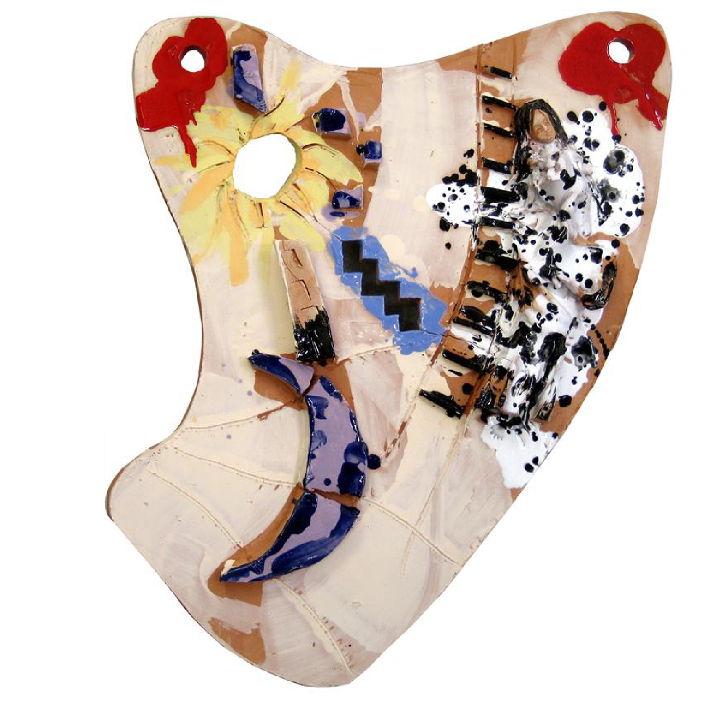 Giosetta Fioroni, La fata guardiana, 2007, Maiolica smaltata, Bottega Gatti Faenza, Enamelled majolica, Bottega Gatti Faenza, 70 x 52 cm, FIORTM0231