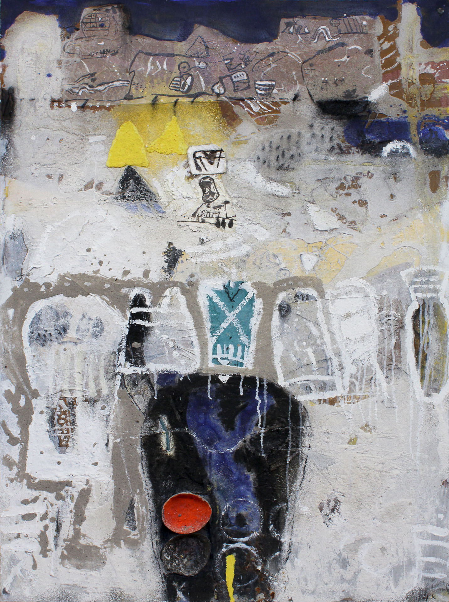 Medhat Shafik, Deserti, 2022, tecnica mista su tela, 150 x 100 cm, SHAFTM1338