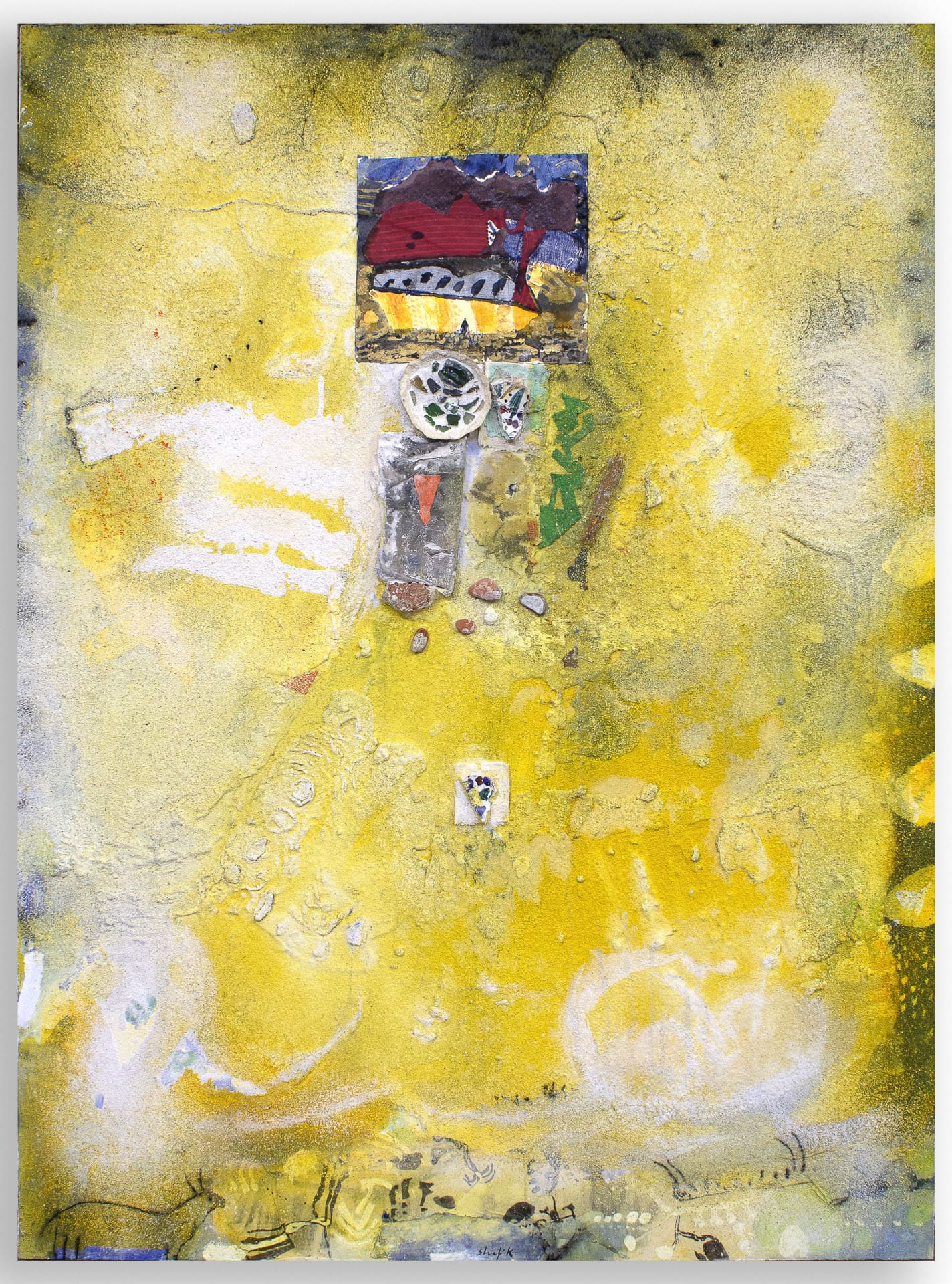Medhat Shafik, Sahara, 2023, mixed media on canvas, 135 x 100 cm, SHAFTM1346
