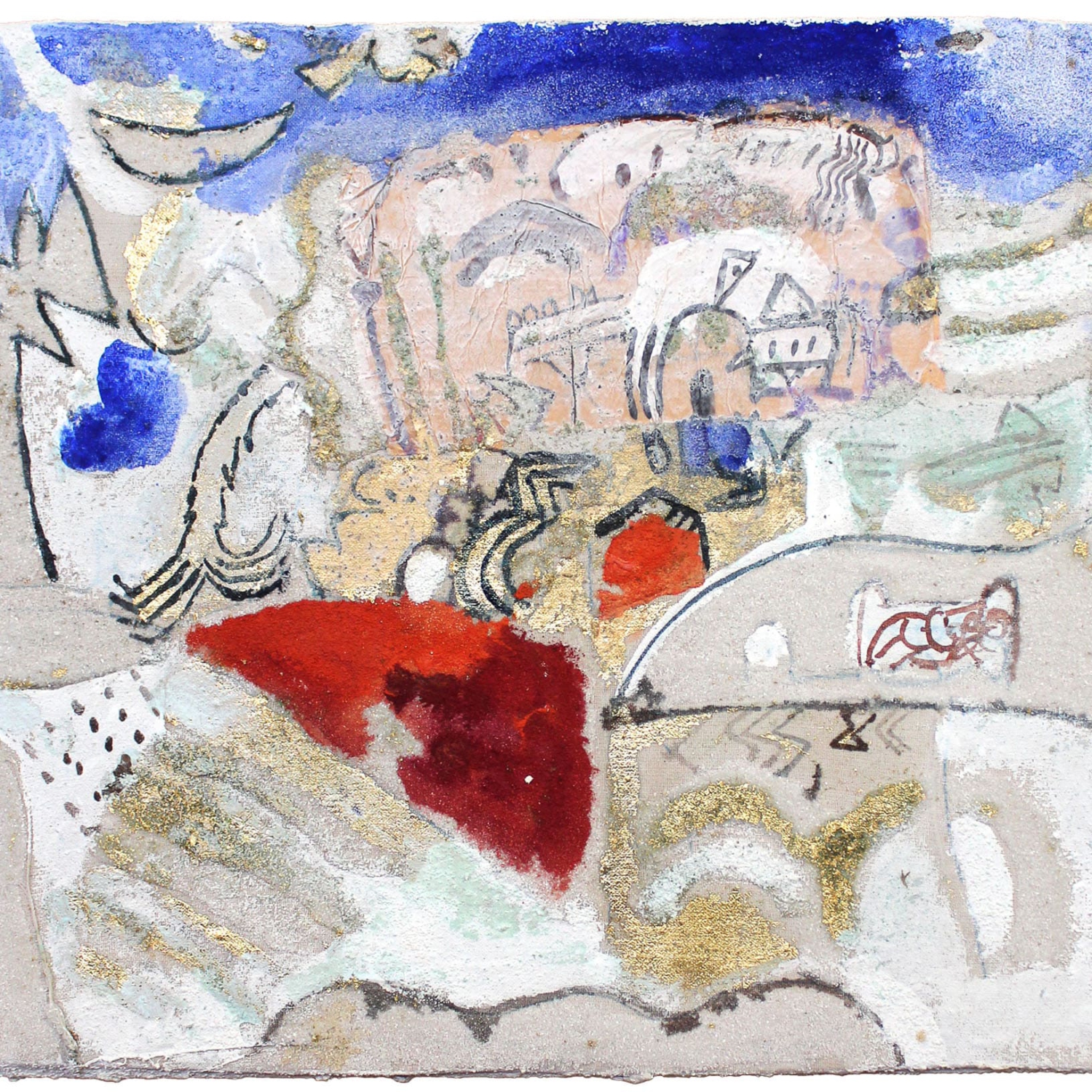 Medhat Shafik, Gli ori, 2023, tecnica mista su tavola, 32 x 38 cm, SHAFTM1369
