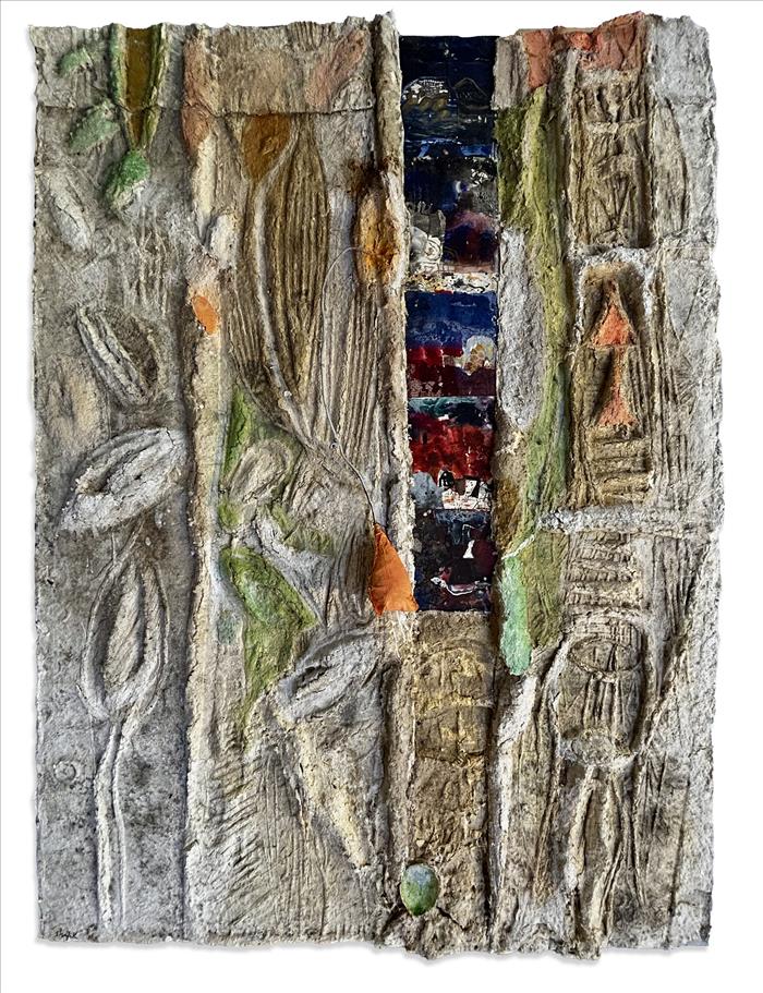 Sedimentazioni 2023, Impronta su carta a mano, Handprint on paper, cm220 x 150, SHAFTM1373