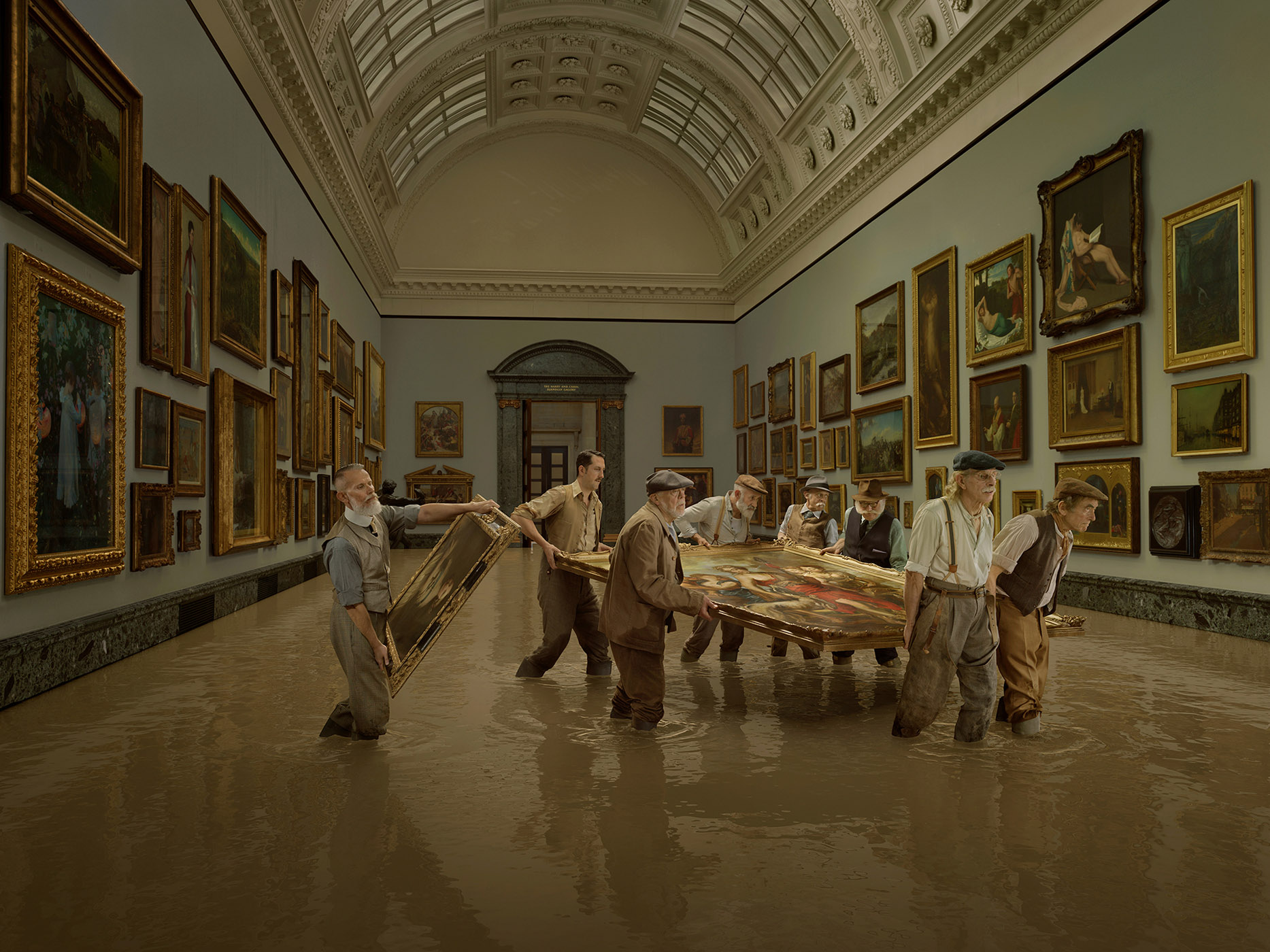 Julia Fullerton Batten, Flood of Tate Britain (Ed. 4/10), 2018, stampa a pigmenti su carta cotone Hahnemuhle, 76,0 x 102,0 cm, FULLST006