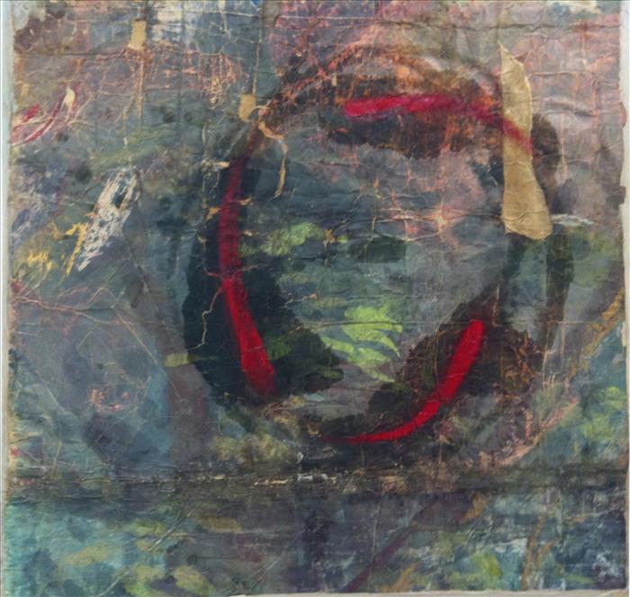 Luca Caccioni, Lotophagie. 2011 - 2012, Pigmenti, olio di papavero su carta e tela, Pigments, poppy oil on paper and canvas, 93 x 91 cm, CACCTM0105