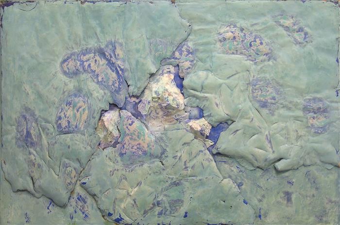Franco Guerzoni, Grotta in casa, 1984, tecnica mista su carta e tavola, mixed media on paper and board, 100,0 x 150,0 cm, GUETM0462