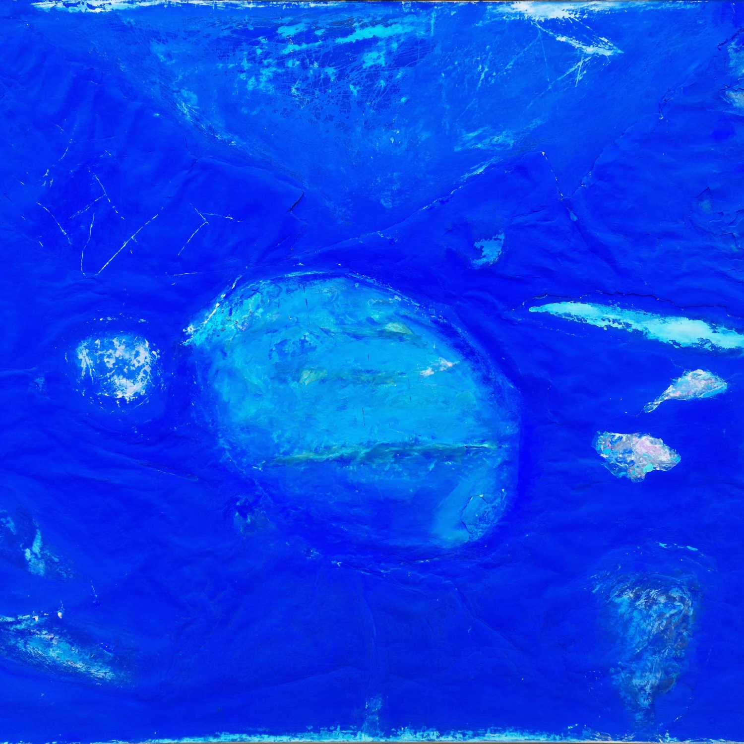 Franco Guerzoni, Archeologia della notte, 1989/90, pigmenti e scagliola su carta e tela, 150x200 cm