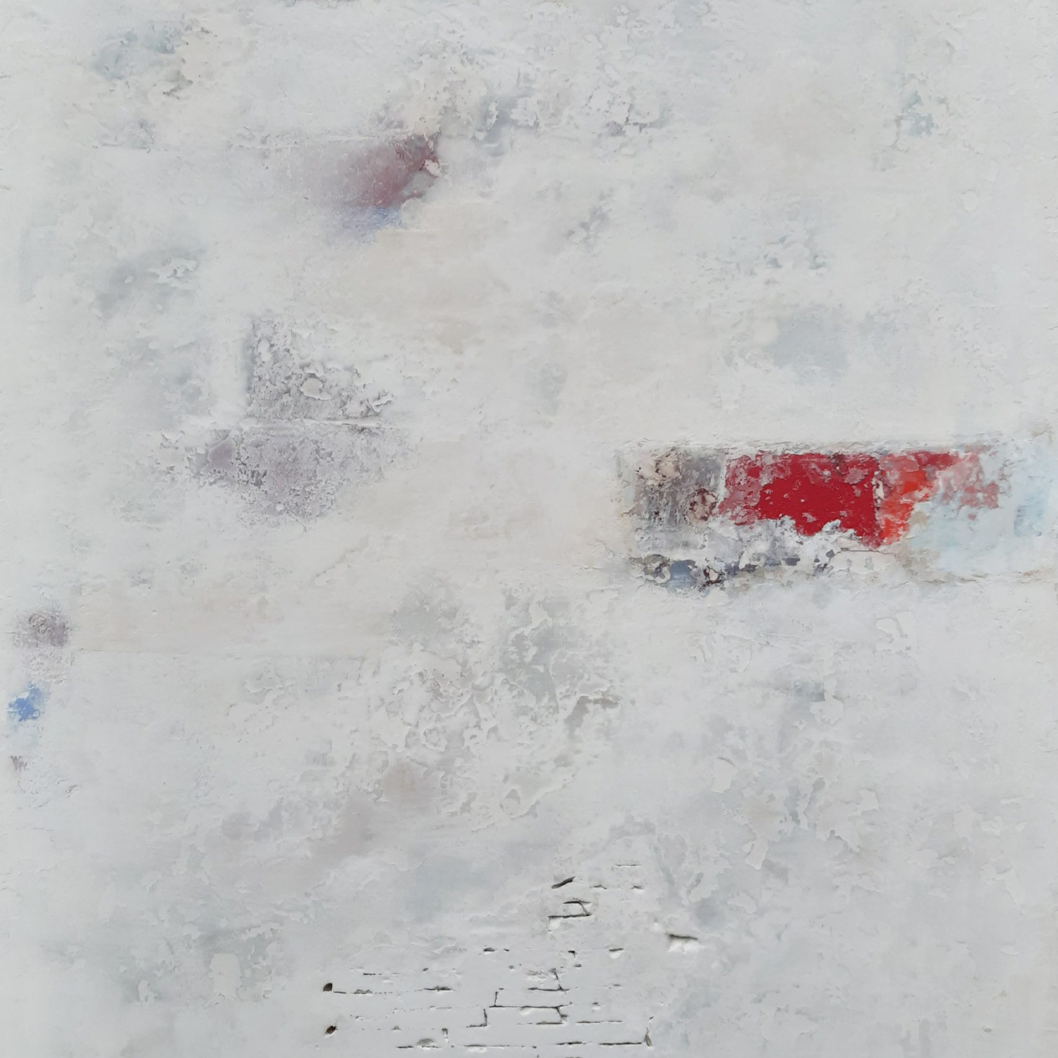 Franco Guerzoni, Strappo d'affresco, 2015, scagliola e pigmenti su tavola, scagliola and pigments on board, 150x100x4cm