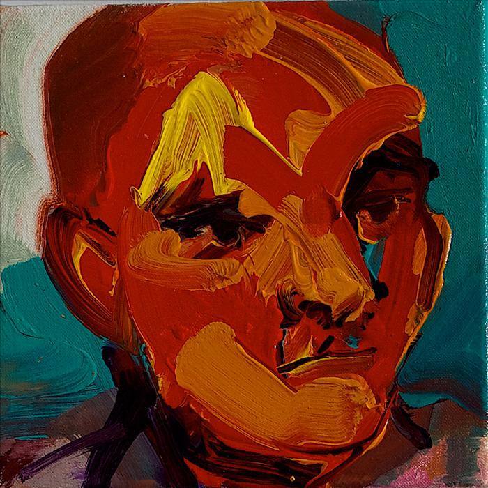 Michael Ajerman, Derek, 2009, Olio su lino, Oil on linen, 26,0 x 26,0 cm, AJERTM0066