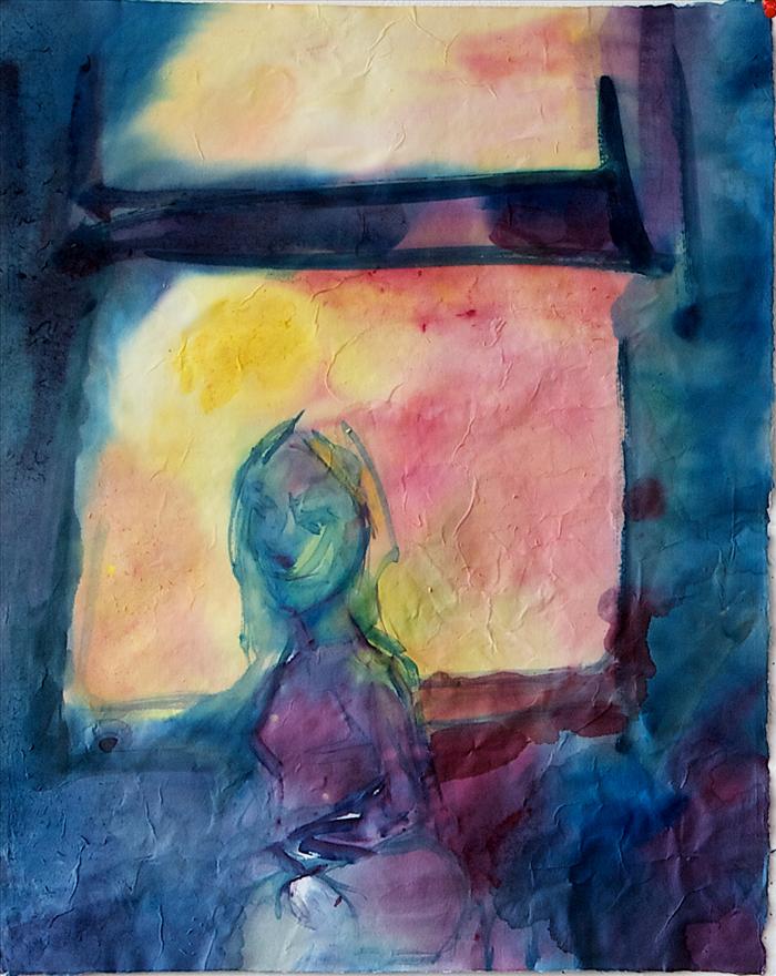 Michael Ajerman, California Study. No. 1, 2011, Acquerello su carta giapponese, Watercolor on Japanese paper, 61,0 x 48,5 cm, AJERCT0057