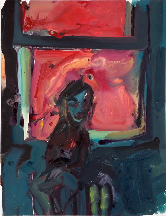 Michael Ajerman, California Study. No. 4, 2011, Acquerello su carta Yupo, Watercolor on Yupo paper, 66,0 x 50,5 cm, AJERCT0060