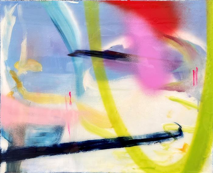 Elisa Grezzani, Bless, 2022 2023, Tecnica mista su tela, mixed media on board, 45,0 x 55,0 cm, GREZTM021