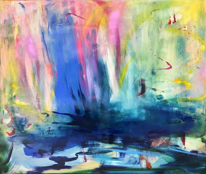 Elisa Grezzani, Je ne t'aime plus, 2022 2023, tecnica mista su tavola, mixed media on board, 150,0 x 180,0 cm, GREZTM004