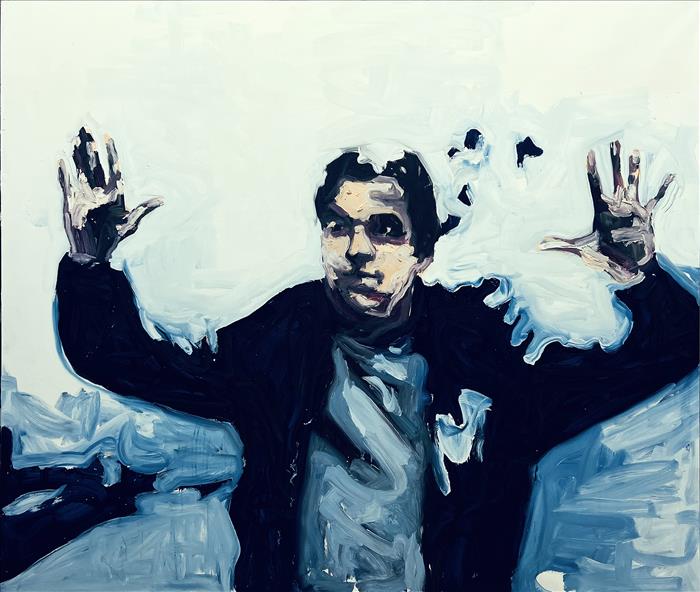 Paolo Maggis, Mani in aria, 2005, Tecnica mista su tela, mixed media on canvas, 200,0 x 230,0 cm, MAGTMB020136