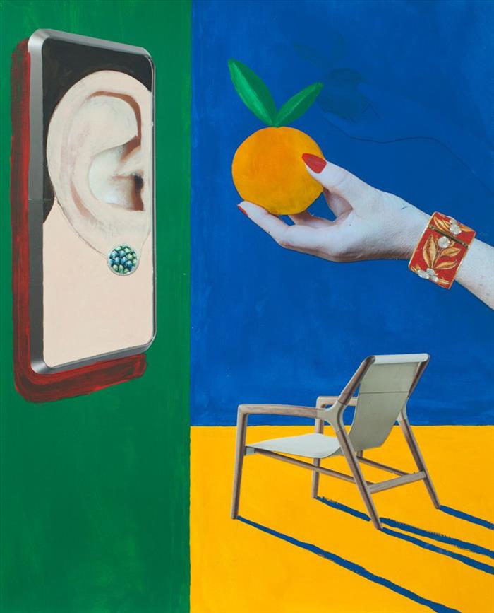 Paolo Ventura, Casa Vogue, 2020, collage fotografico e pittura, photo collage and painting, 87,0 x 70,0 cm, D.VEN03
