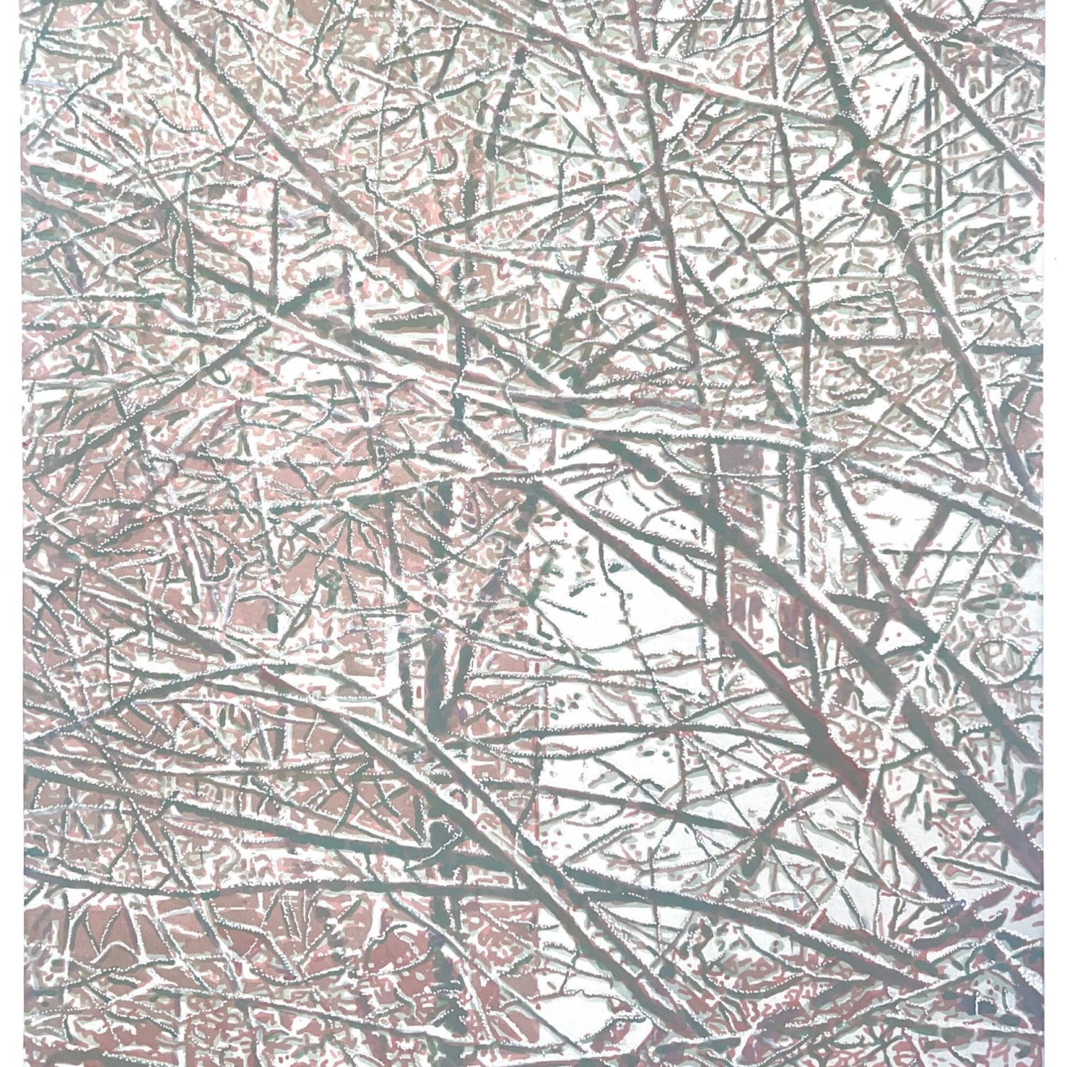 Luca Pancrazzi, Urbs ex arboribus, 2025, acrilico su tela, acrylic on canvas, 150,0 x 110,0 cm, PANCTM039