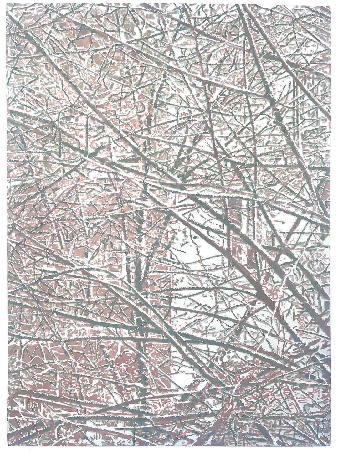 Luca Pancrazzi, Urbs ex arboribus, 2025, acrilico su tela, 150,0 x 110,0 cm, PANCTM039