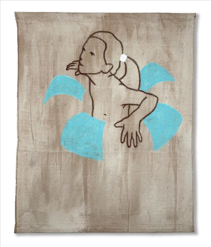 Valerio Berruti, A Safe Place, 2025, affresco su juta, fresco on jute, 153,0 x 127,0 cm, BERTM1633