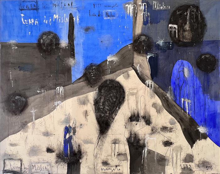 Arcangelo, Terra dei misteri, 1999, tecnica mista su tela, mixed media on canvas, 225,0 x 286,0 cm, ARCTM0299