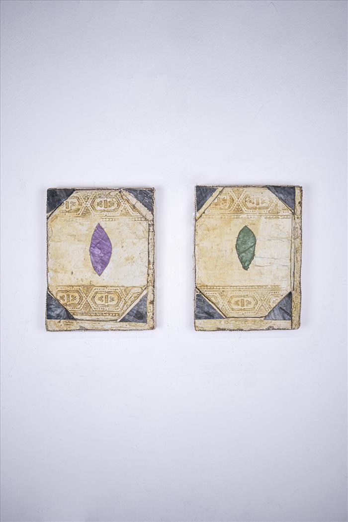 Mirco Marchelli, Motivi concilianti, 2026, tecnica mista, mixed media, 34,0 x 26,0 cm, MARCTM0652A/B