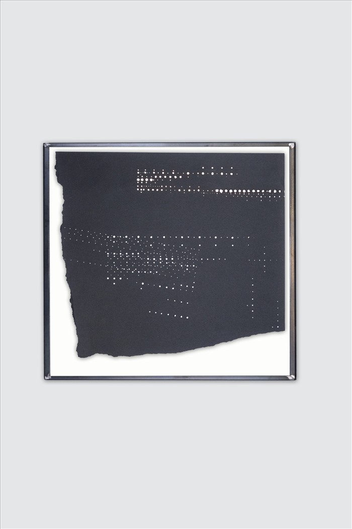 Riccardo De Marchi, Senza titolo, 2004, carta, ossidazioni e buchi, paper, oxidations and holes, 37,0 x 41,5 cm, DEMACT0015