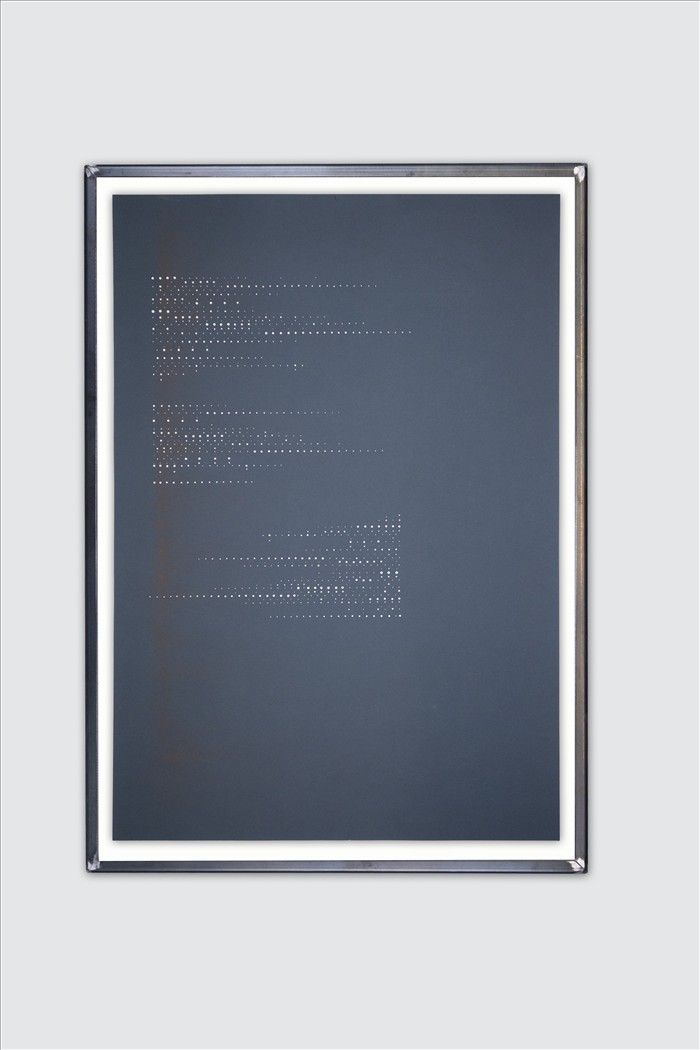 Riccardo De Marchi, Senza titolo, 2024, carta e buchi, paper and holes, 100,0 x 70,0 cm, DEMACT0022