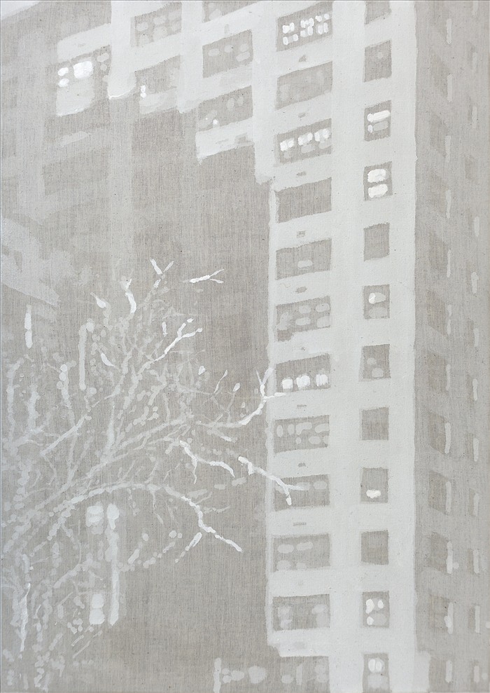 Luca Pancrazzi, Fuori Registro (New York 1), 2026, acrilico su tela, acrylic on canvas, 42,1 x 30,1 cm, PANCTM059
